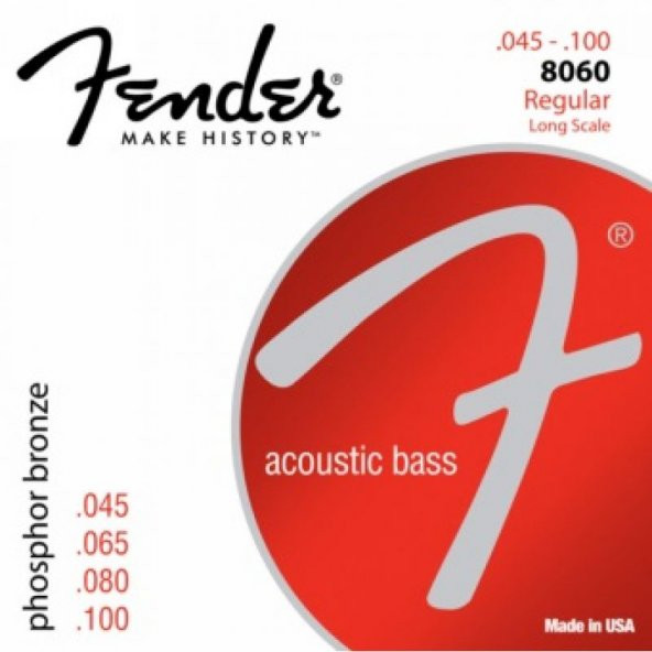 Fender 8060 Phosphor Bronze Long Scale .45-.100 Akustik Bas Gitar Teli ürün görseli 1