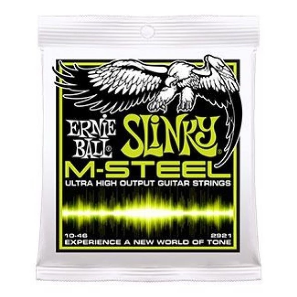 Ernie Ball P02921 M-Steel Regular Slinky 0.10 - 0.46 Elektro Gitar Teli ürün görseli 1