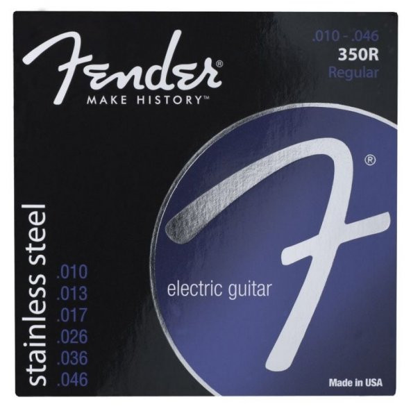 Fender Stainless 350s Stainless Steel Ball End 350R .010-.046 Elektro Gitar Teli ürün görseli 1