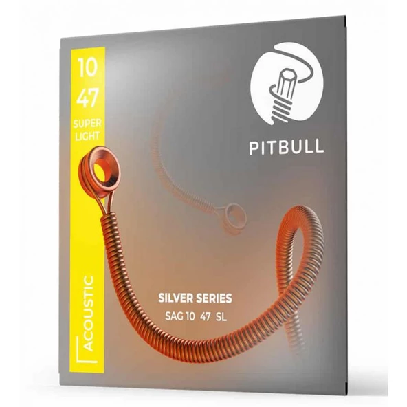 Pitbull Strings Silver Series SAG 10-47 SL Takım Tel Akustik Gitar Teli 010-047 ürün görseli 1