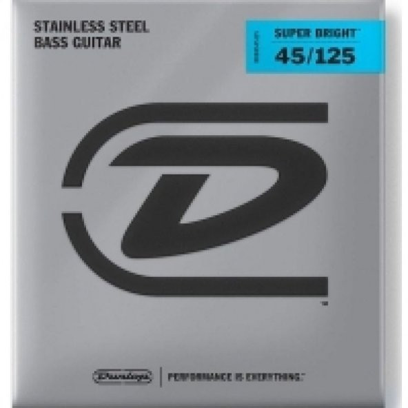 Jim Dunlop DBSBS45125 Super Bright Stainless Steel 5 Telli Bas Gitar Teli (45-125) ürün görseli 1