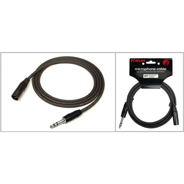 KIRLIN MP-273B-3M-BK  XLR-TRS 3 Metre Kablo ürün görseli 1