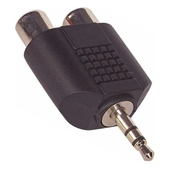 Diyez Müzik 2xRCA (Dişi) - 3.5 mm. Stereo (Erkek) Çevirici Adaptör ürün görseli 1