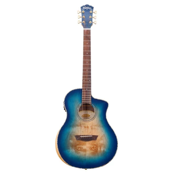 Washburn BTA-BLUBCE Bella Tono Vite Alure Burl Elektro Akustik Gitar ürün görseli 1