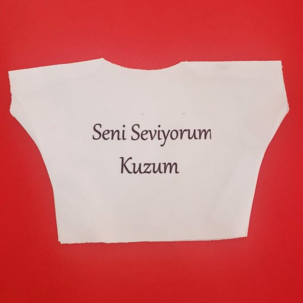 Seni Seviyorum Kuzum Yazılı Oyuncak Peluş Tişörtü ürün görseli 1