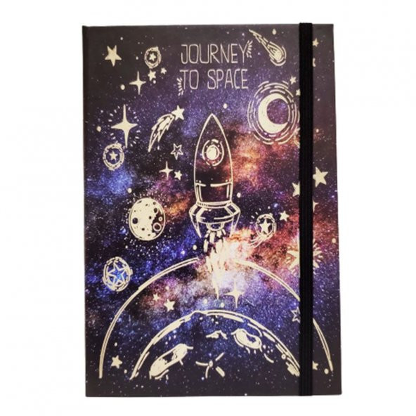 Tasarım Space Roket Defter Lastikli ürün görseli 1