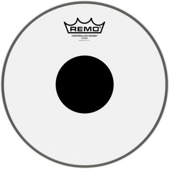 REMO CS-0310-10- Controlled Sound® Şeffaf Top Black Dot™ 10" Davul Derisi ürün görseli 1