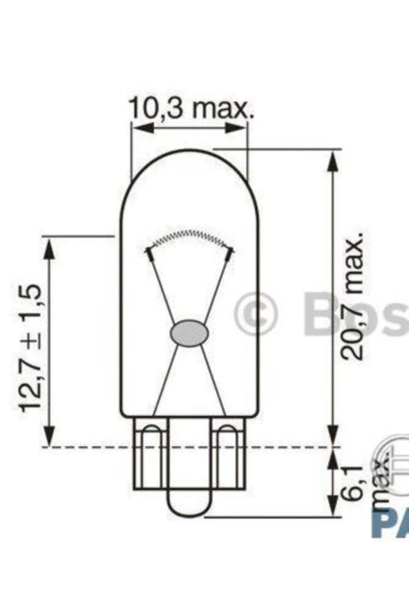 Ampul 12v Eco-wy5w-5w - W2,1x9,5d -1 ürün görseli 1