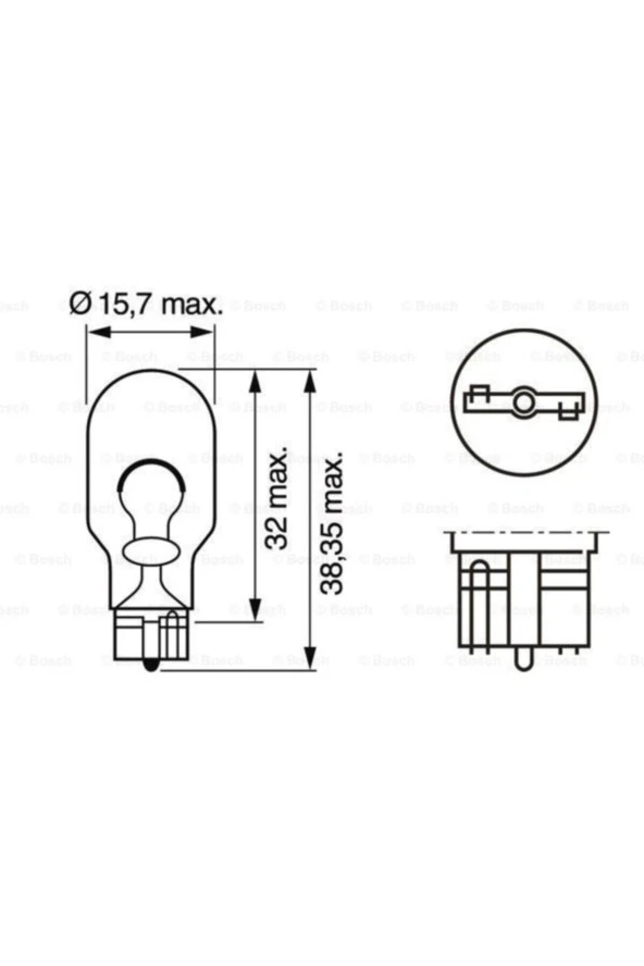 Ampul 12v W16w W2,1x9,5d - Bos-1987302205 - Resim 3