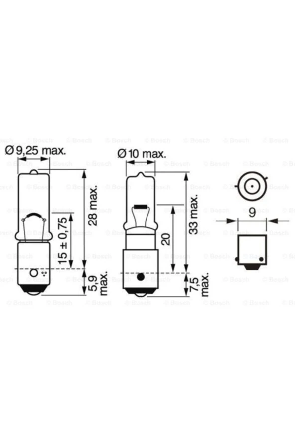 Ampul - Eco - 12 V - H6w - 6 W - Bax9s- - Resim 3