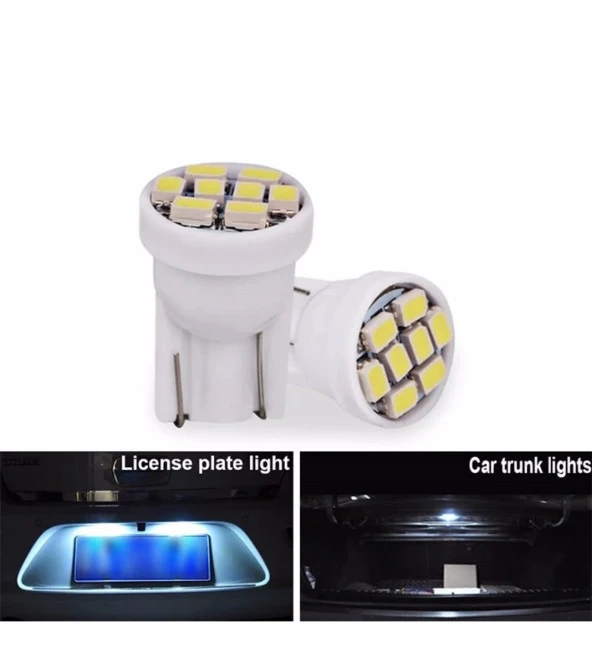 4 ADET BEYAZ RENK - mini DİPSİZ LED AMPUL T10 - HER ARACA UYAR ürün görseli 1