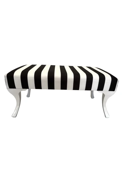 DTM HOME Siyah Beyaz Çizgili Bench Puf ürün görseli 1