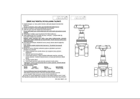 Eca 2" Şiber Valf Vana 601003024 - Resim 2