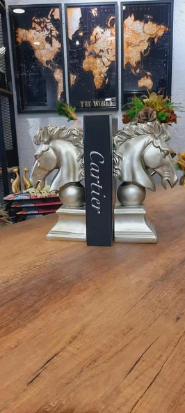 2 Li Kitap Tutucu At Biblo - Resim 7