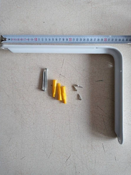 260x340 mm Beyaz Raf Altı - Destek 4 Adet + Dübel Vida ürün görseli 1