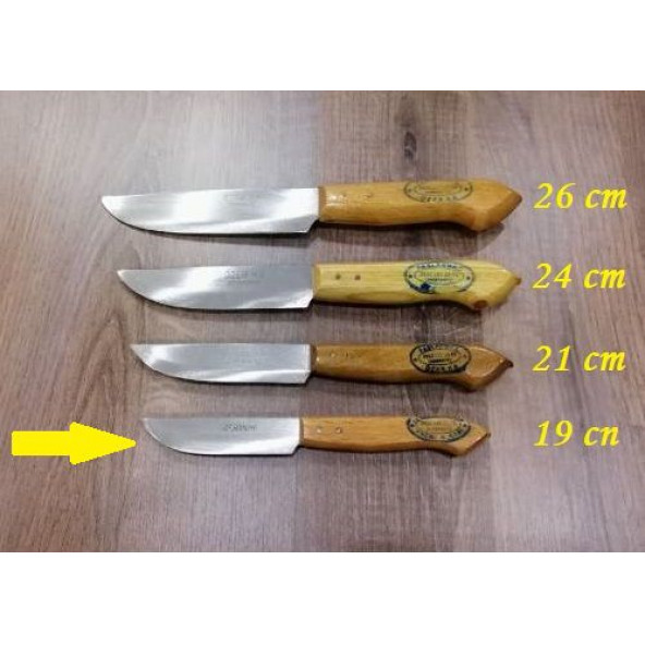 AHŞAP SAPLI MUTFAK KESİM BIÇAĞI 4 ADET ürün görseli 1