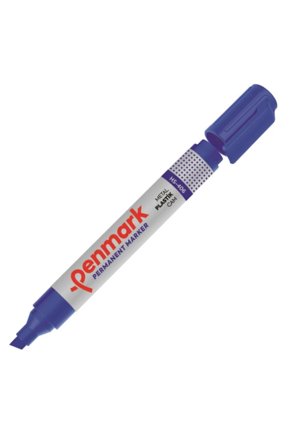 Penmark Permanent Markör Koli Kalemi Kesik Uçlu Mavi Koli Kalemi (12 Li Paket) ürün görseli 1
