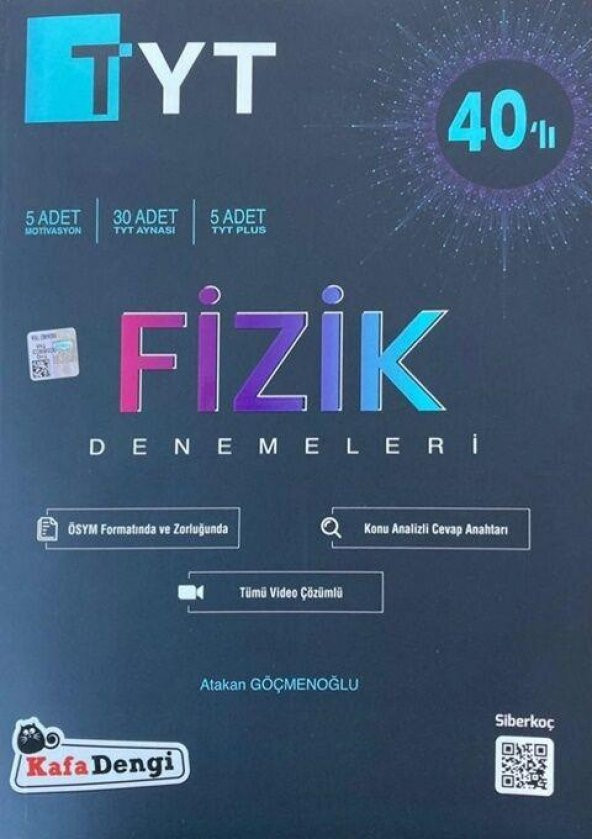 TYT Fizik 40 lı Branş Denemesi Kafa Dengi Yayınları ürün görseli 1