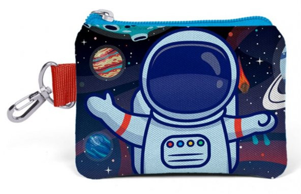 Coral High Mavi Astronot Baskılı Bozuk Para Çantası - Erkek Çocuk ürün görseli 1