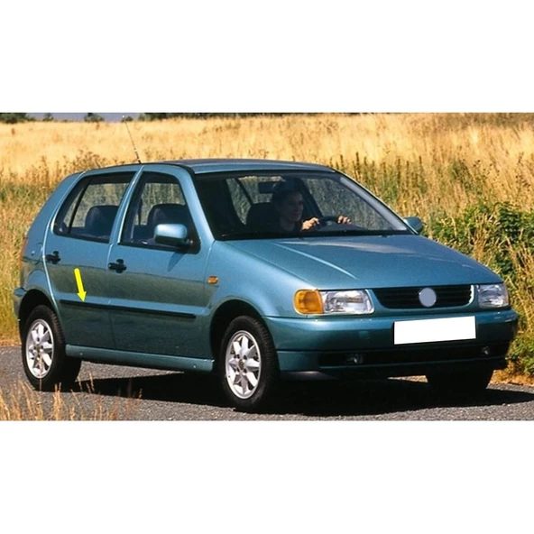 VW Polo Hatchback 1994-1999 Sağ Arka Kapı Orta Çıtası Siyah 6N4853754A ürün görseli 1