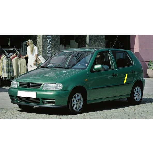 VW Polo Hatchback 1994-1999 Sol Arka Kapı Orta Çıtası Siyah 6N4853753A ürün görseli 1