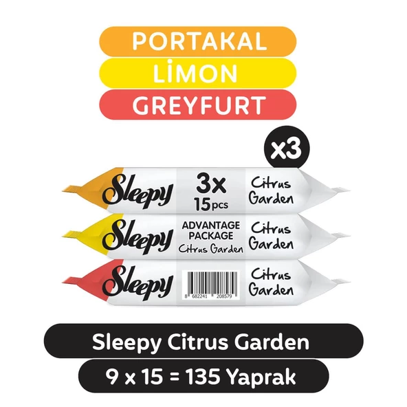 Sleepy Citrus Garden Cep Mendili 9x15 (135 Yaprak) ürün görseli 1