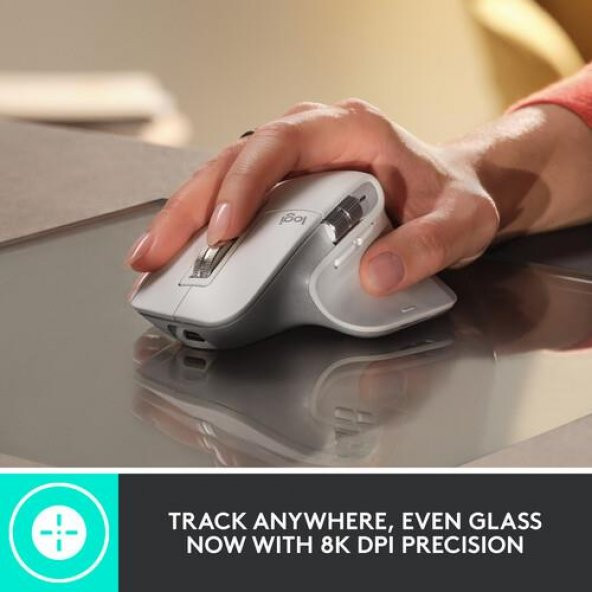 Logitech Mx Master 3S Kablosuz Mouse - Beyaz - Resim 6