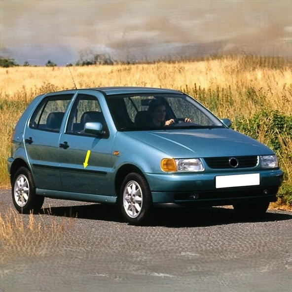 VW Polo Hatchback 1994-1999 Sağ Ön Kapı Orta Çıtası Siyah 6N4853516A ürün görseli 1