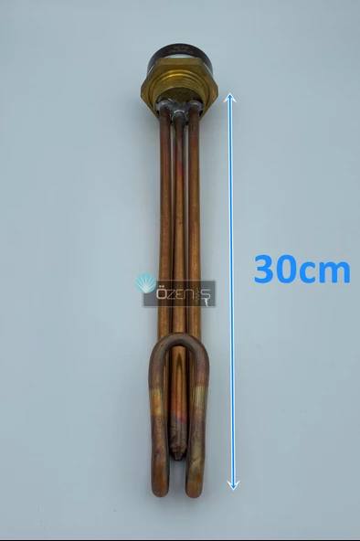 1-1/4'' Meşale Çay Kazanı Rezistansı Kıvrık Bakır 2000W  Termostatlı Kapak İstiyorum İnce Diş ürün görseli 1