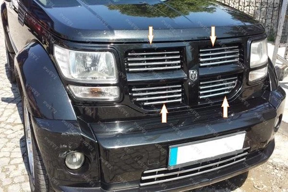 Dodge Nitro Krom Ön Panjur 16 parça P.Çelik 2006 Ve üzeri ürün görseli 1