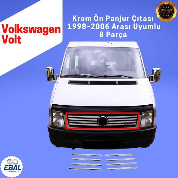 Volkswagen Volt Krom Ön Panjur Çıtası 8 Parça 1998–2006 Paslanmaz Çelik ürün görseli 1