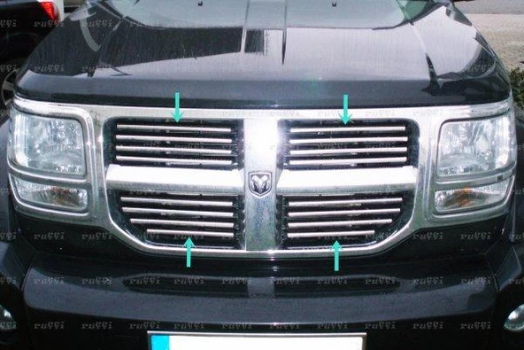 Dodge Nitro Krom Ön Panjur 16 parça P.Çelik 2006 Ve üzeri - Resim 2