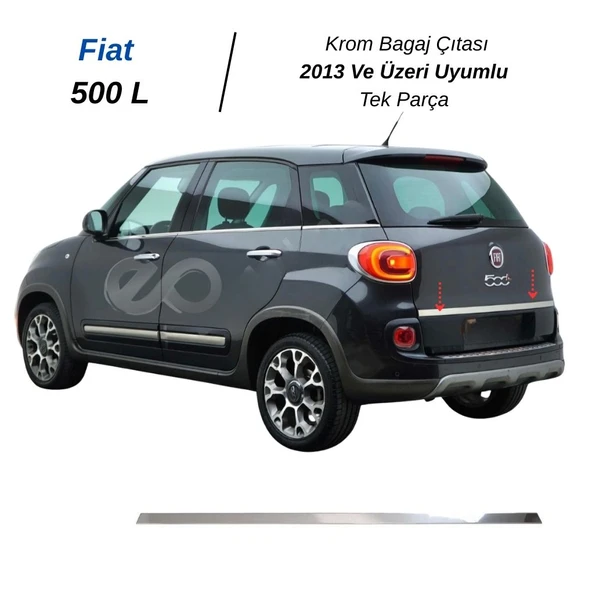 Fiat 500 L Krom Bagaj Çıtası 2013 ve üzeri Paslanmaz Çelik ürün görseli 1