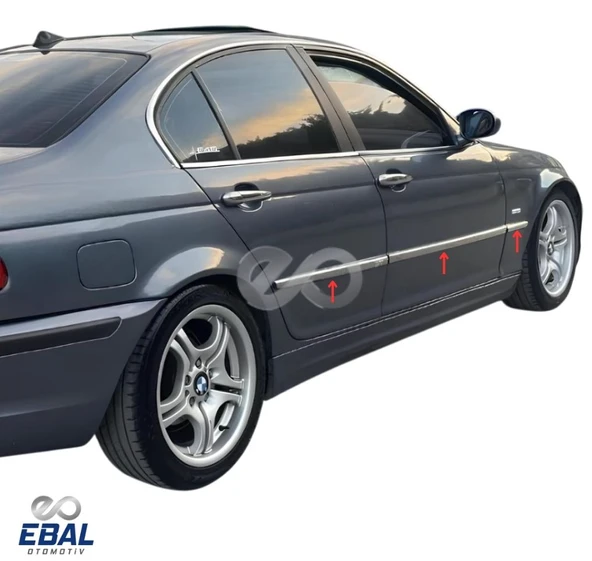 BMW 3 Seri E46 Krom Yan Kapı Çıtası 6 Parça 1998-2005 P. Çelik - Resim 3
