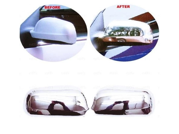 Skoda Octavia A4 Krom Ayna Kapağı 2 prç. 1998-2004 Arası P. Çelik ürün görseli 1