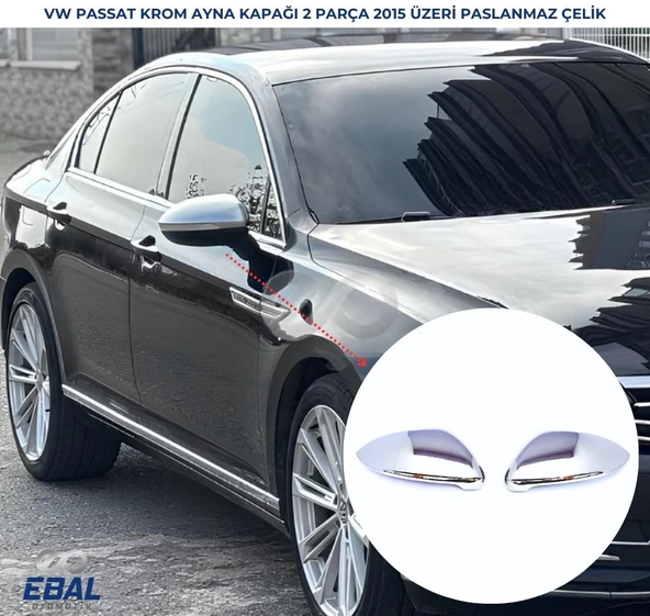 VW Passat B8 Krom Ayna Kapağı 2 prç. 2015 Üzeri P. Çelik ürün görseli 1