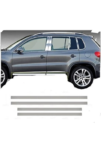 VW Tiguan Krom Yan Kapı Çıtası 4 kapı 2007-2016 arası Paslanmaz ürün görseli 1