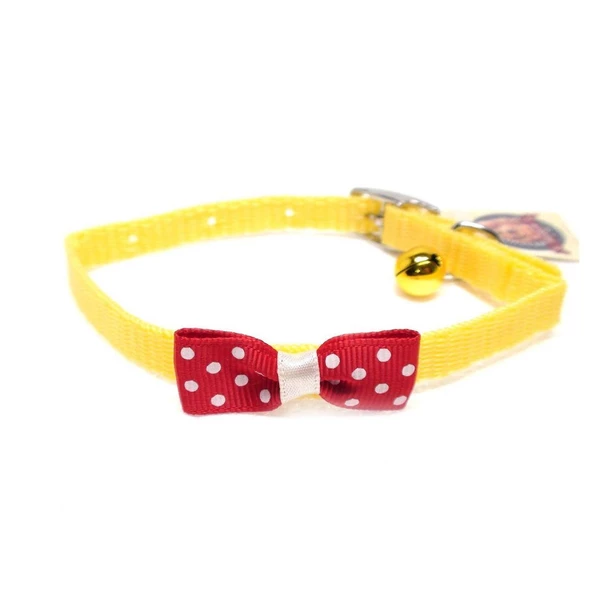Papyonlu Zilli Kedi Tasması 19-27 cm - Resim 2