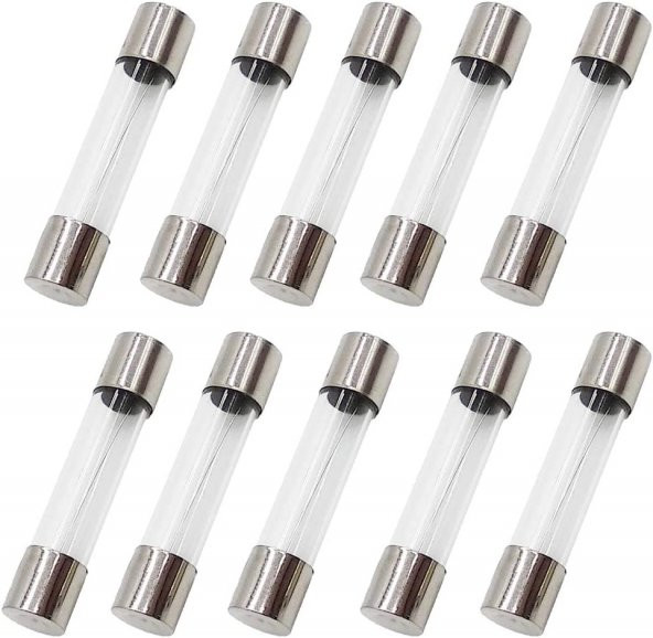 3A Büyük Cam Sigorta 6x30mm - 10 Adet ürün görseli 1