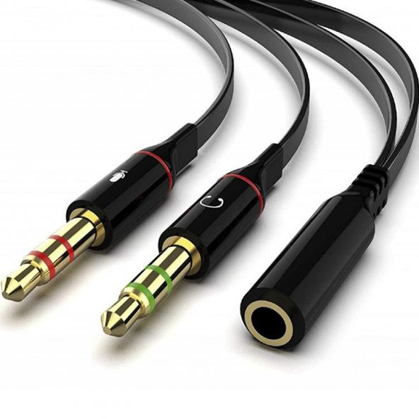PrimeX PX-8005 Tek Girişli Kulaklığı Bilgisayara Bağlama, Kulaklık ve Mikrofon Ayırıcı, 1 Dişi 2 Ekek 3.5mm Jak Mikrofonlu Kulaklık Ayırıcı, Çevirici ürün görseli 1