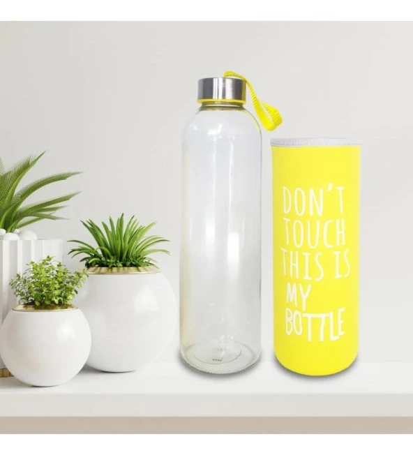 Renkli Kılıflı Cam Su Şişesi 750 ml ürün görseli 1