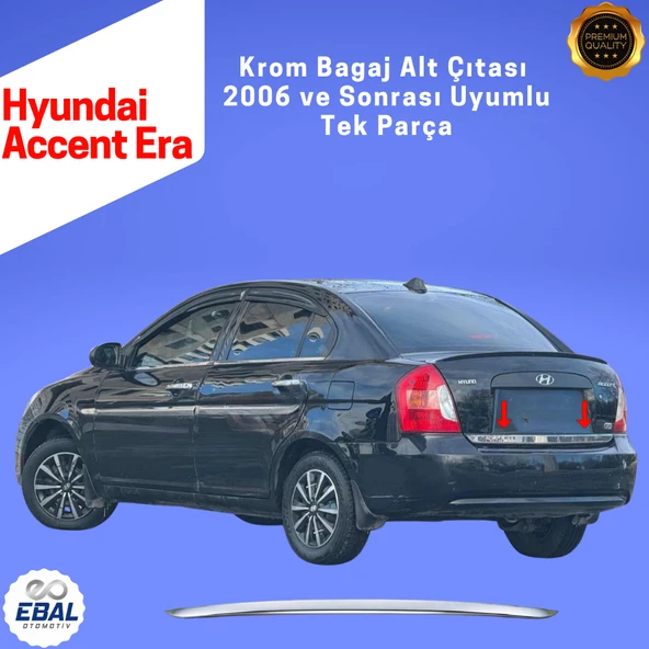 Hyundai Accent Era Krom Bagaj Alt Çıtası 2006 ve Sonrası Paslanmaz Çelik ürün görseli 1