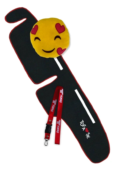 Tofaş Şahin Doğan Kartal Nakışlı Alçak Göğüs Siyah Torpido Halısı / Emoji Yastık / Oto Aksesuar ürün görseli 1