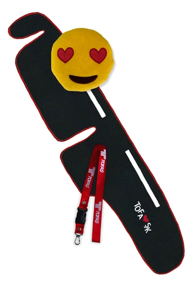 Tofaş Şahin Doğan Kartal Nakışlı Alçak Göğüs Siyah Torpido Halısı / Emoji Yastık / Oto Aksesuar ürün görseli 1