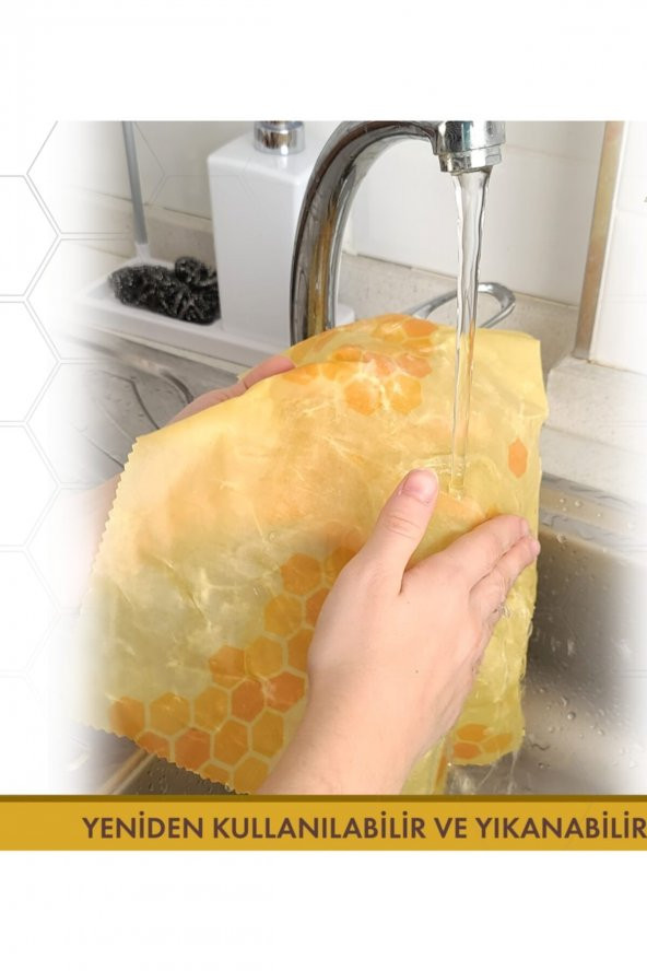 Apithecary Balmumlu Gıda Saklama Kumaşı Orta Boy (Medium) 3 Adet - Resim 3