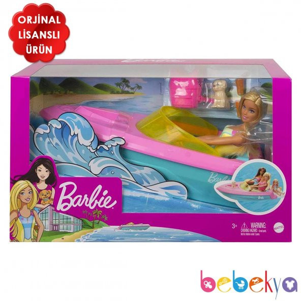 Orjinal Barbie Bebek ve Yüzebilen Teknesi Oyun Seti Orjinal Barbie Bebek ve Teknesi GRG30 ürün görseli 1