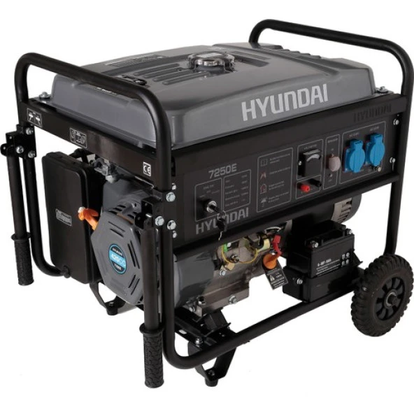 Hyundai HHY7250E Monofaze Benzinli Jeneratör 7,5 kVA Marşlı 420cc 15Hp – Akülü ürün görseli 1