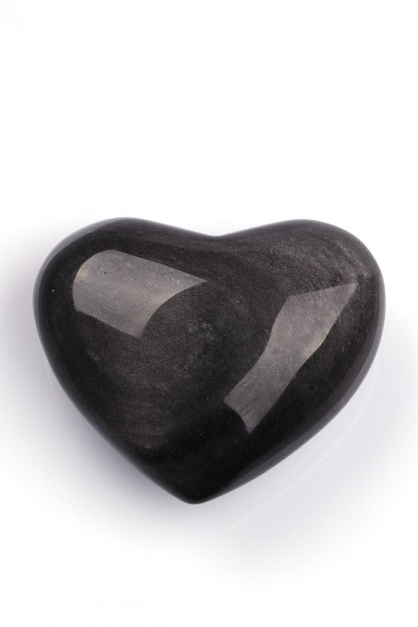 Rainbow Obsidyen Doğal Taş Kalp - Resim 2