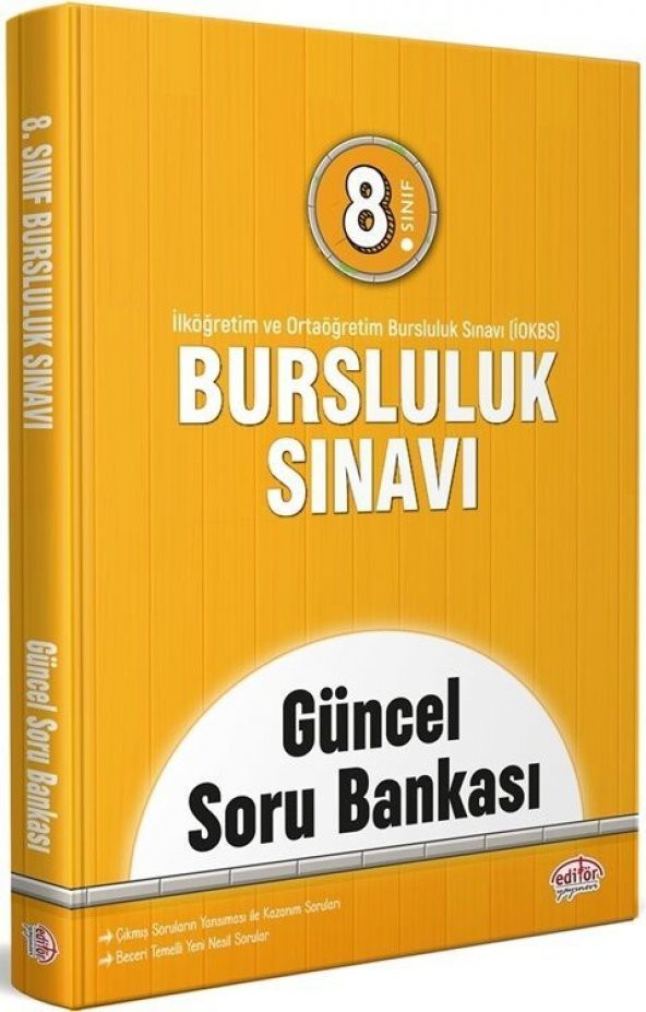 8. Sınıf Bursluluk Sınavı Güncel Soru Bankası Editör Yayınevi ürün görseli 1