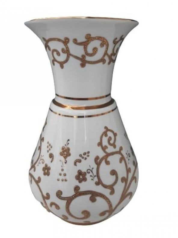 Kütahya Porselen Kandil 20 cm Vazo Dekor No:3678 B.Altın ürün görseli 1